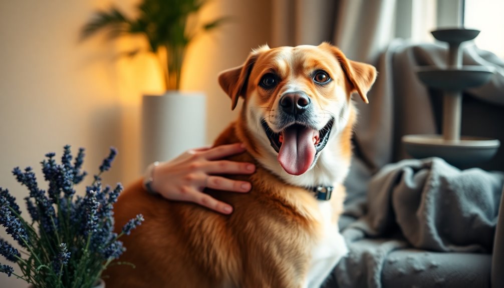 calm anxious panting dogs