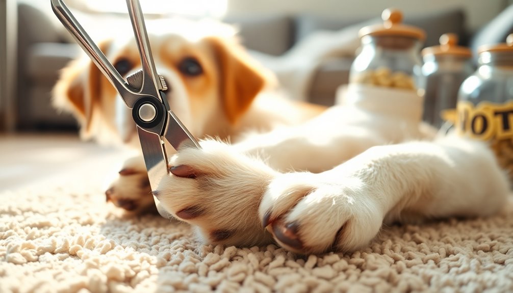 clipping dog nails safely