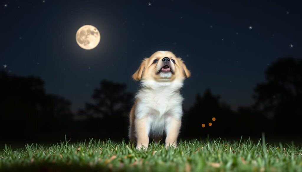 puppy barking at night