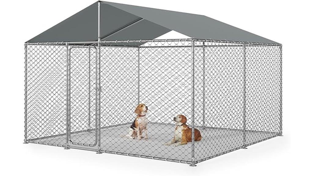 10x10 ft metal outdoor kennel