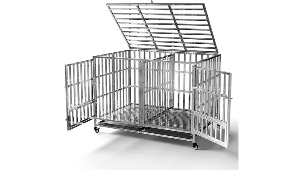 48 inch collapsible stainless steel crate