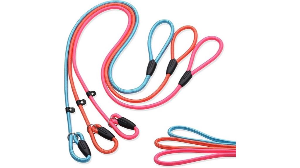 adjustable dog slip leads