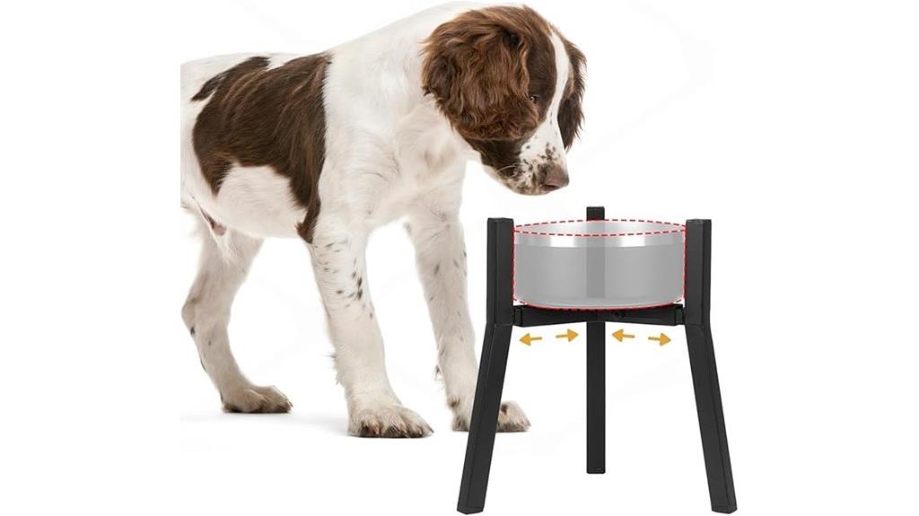 adjustable elevated dog bowl