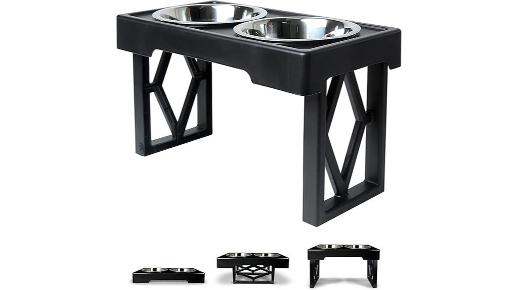 adjustable elevated dog bowls