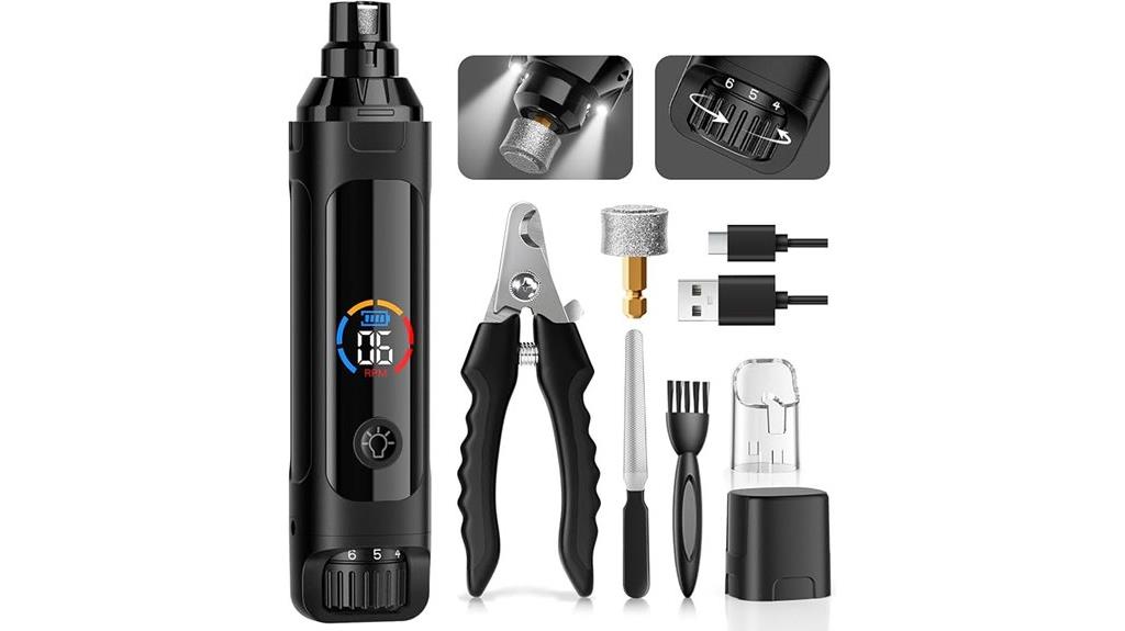 adjustable rechargeable dog grinder