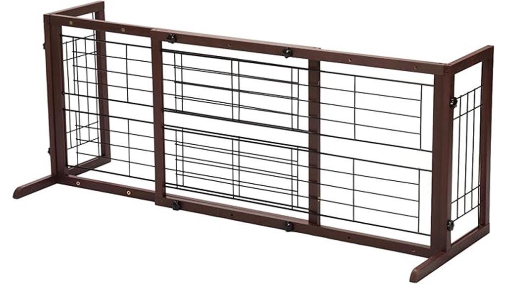 adjustable wooden indoor gate