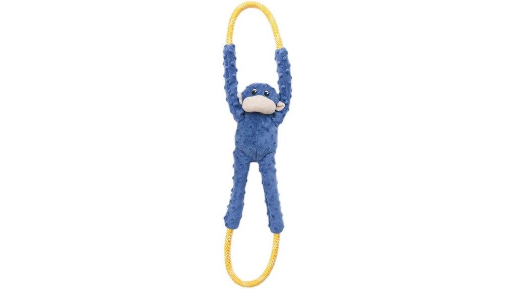 blue monkey rope dog toy