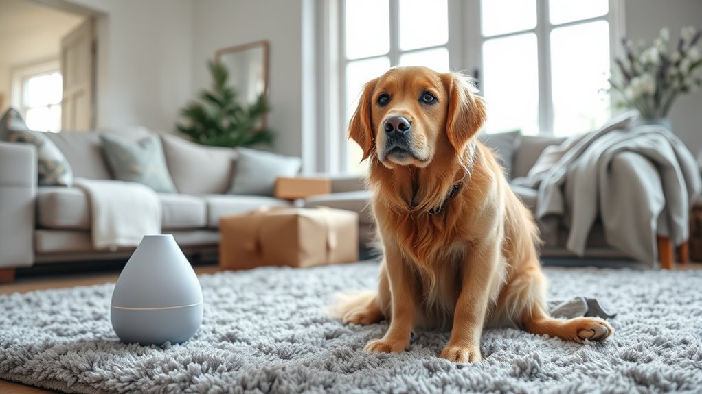 calm dogs during moving