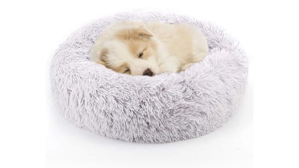 calming donut dog bed