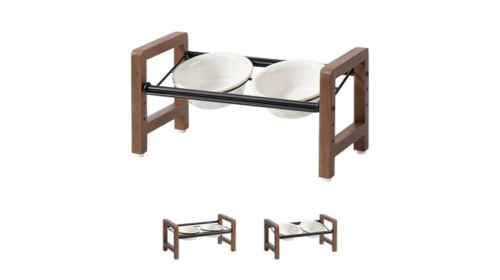 ceramic double bowls set