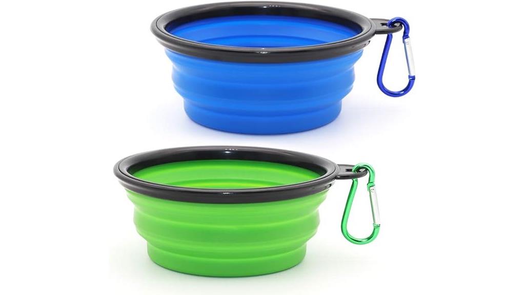 collapsible pet bowl set