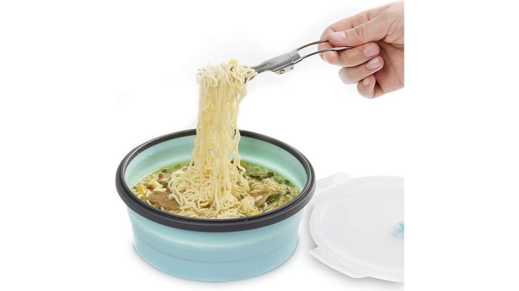 collapsible silicone camping bowl