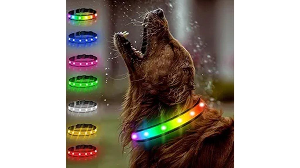 colorful led dog collar