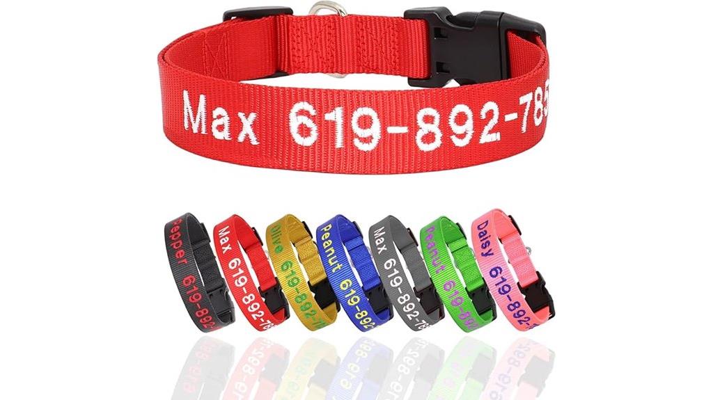 custom dog collar embroidery