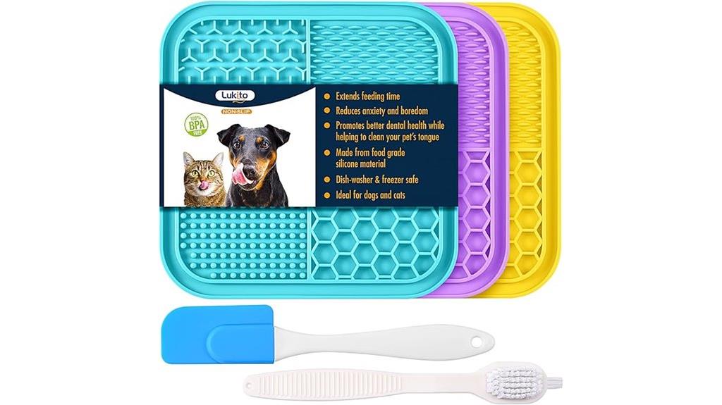 dog and cat lick mat set