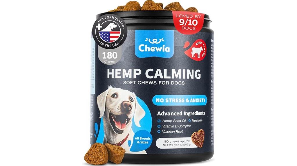 dog calming hemp chews