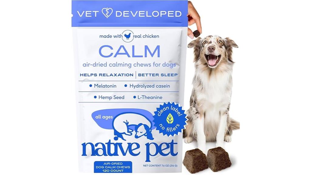 dog calming supplement chews