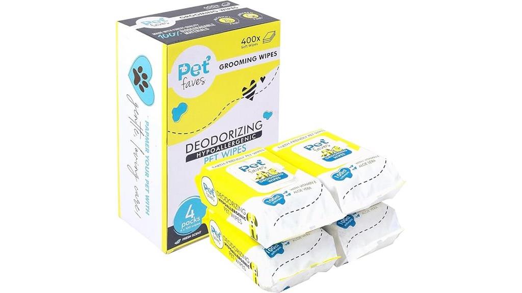 dog cleaning and deodorizing wipes