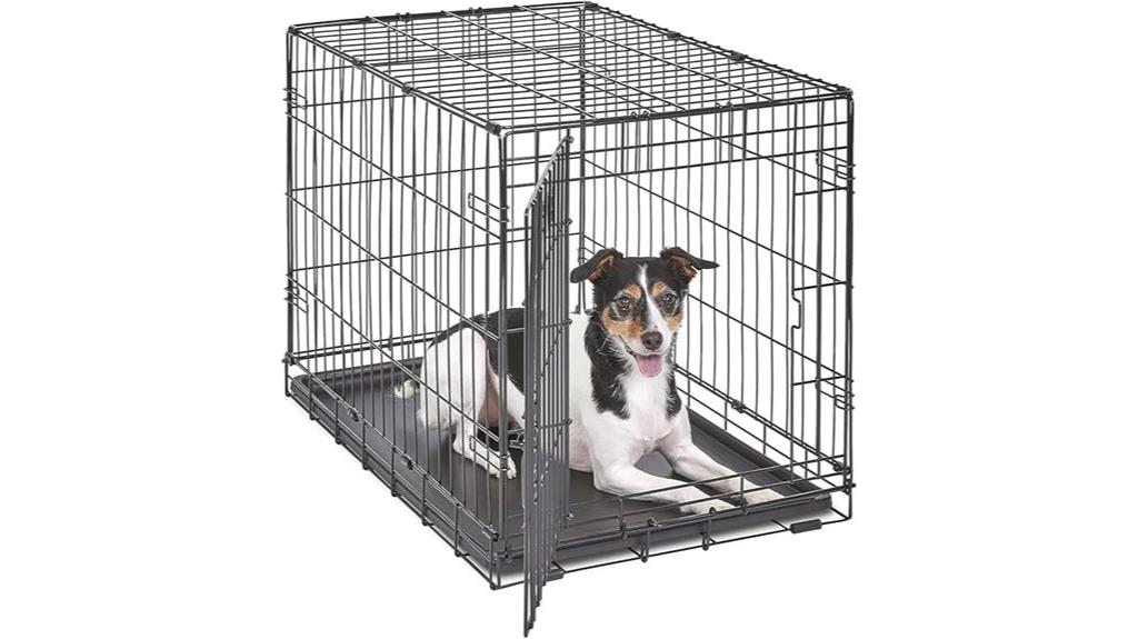 dog crate with leak proof pan