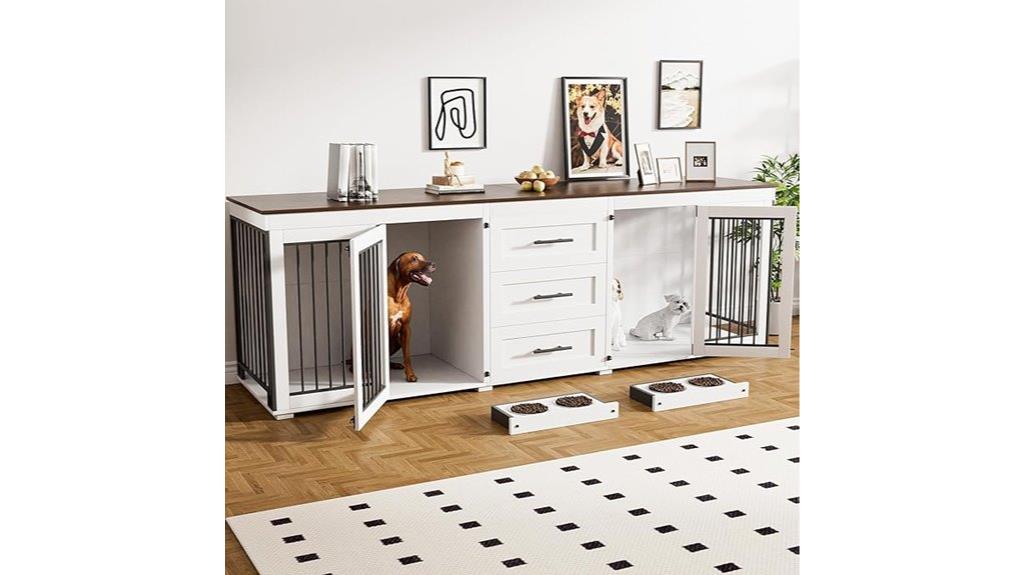 dog crate with storage