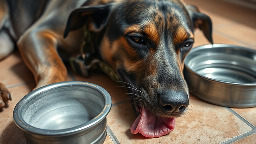 dog dehydration warning signs