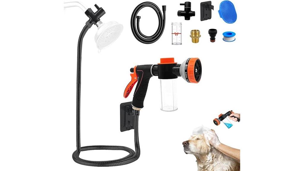 dog shower hose diverter