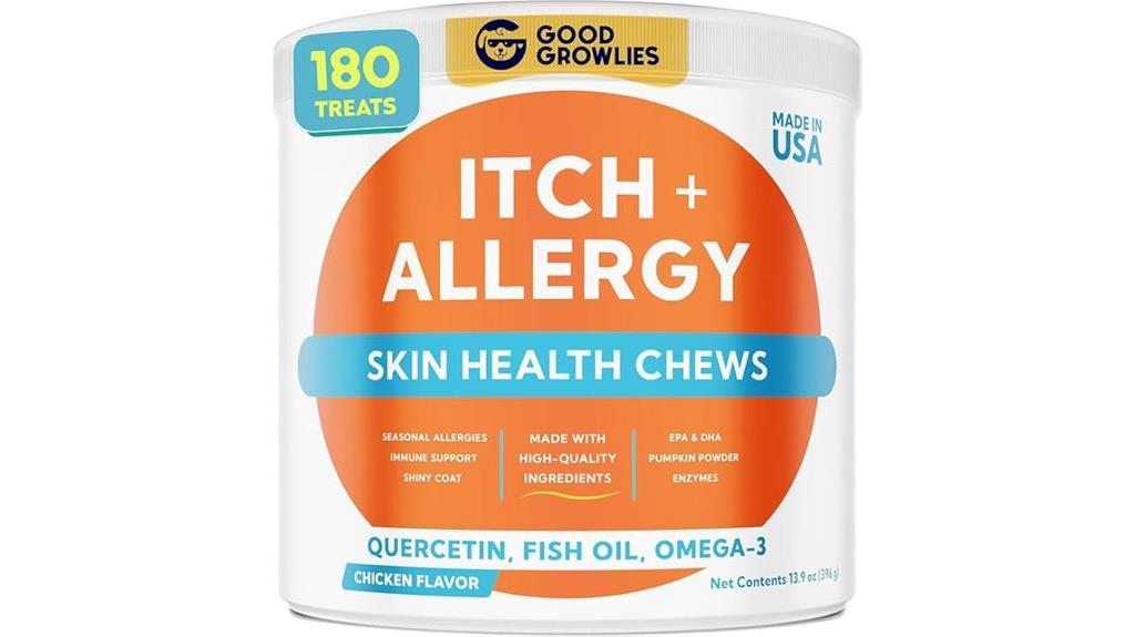 dog skin allergy relief chews