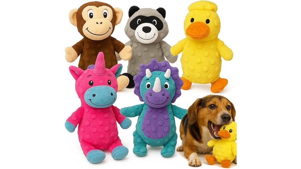 dog squeaky toy set