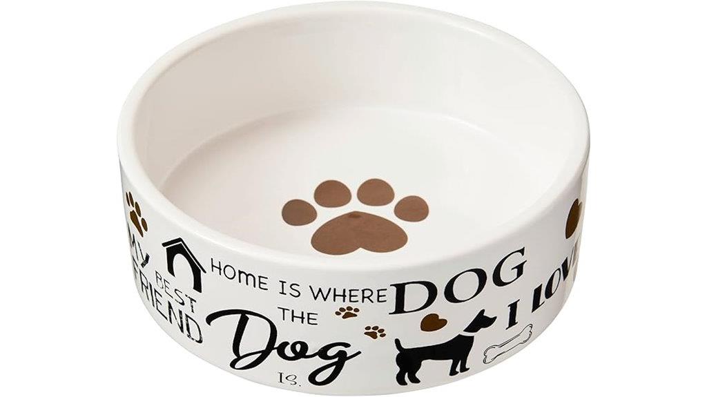 dog themed ceramic bowl