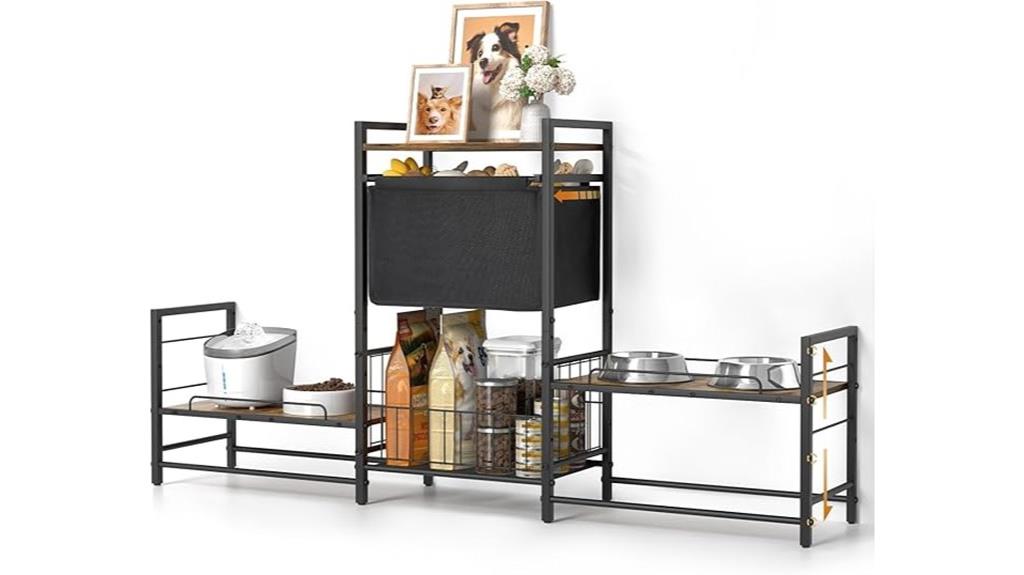 double feeding station stand
