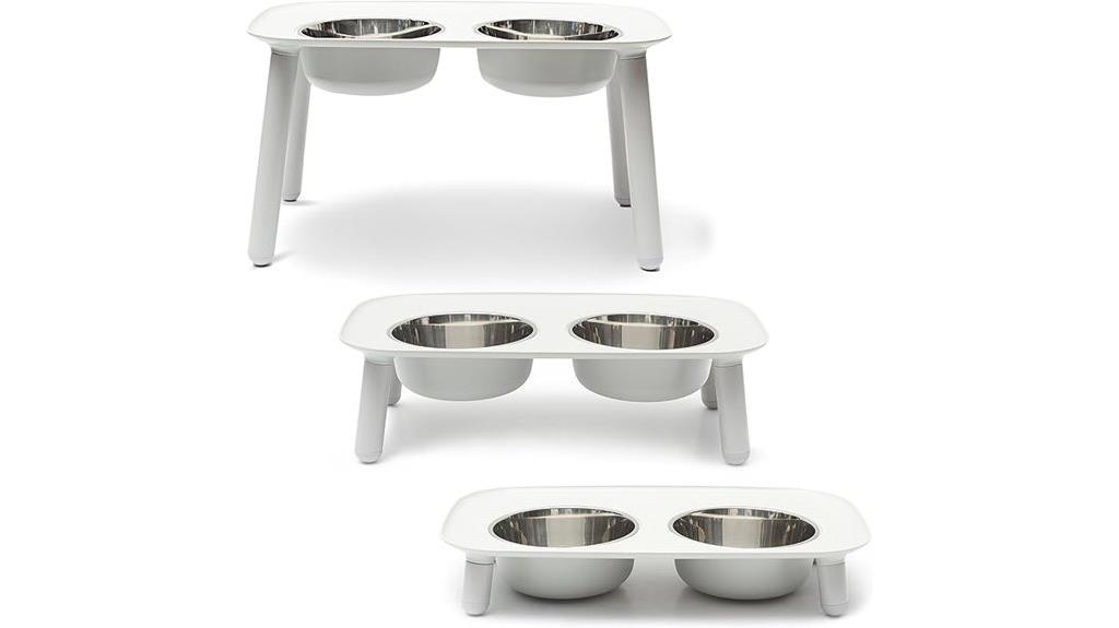 double stainless steel dog feeder