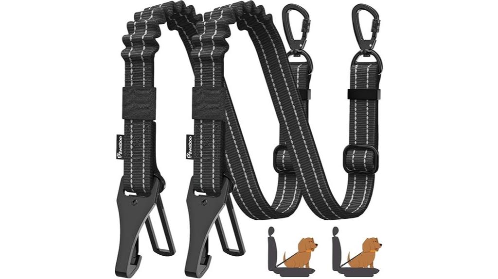 dual lockable dog seatbelts