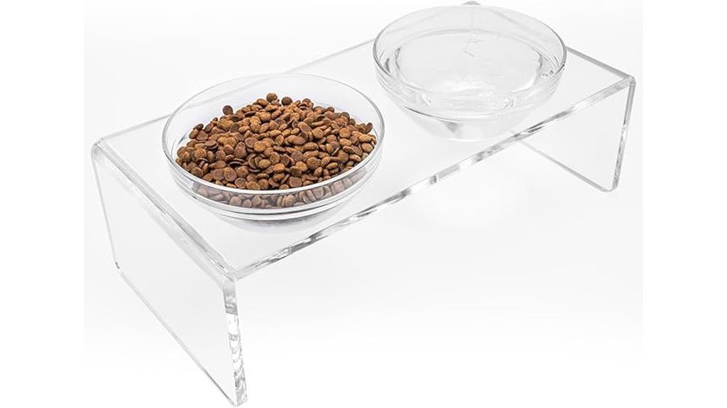 elevated acrylic pet bowls