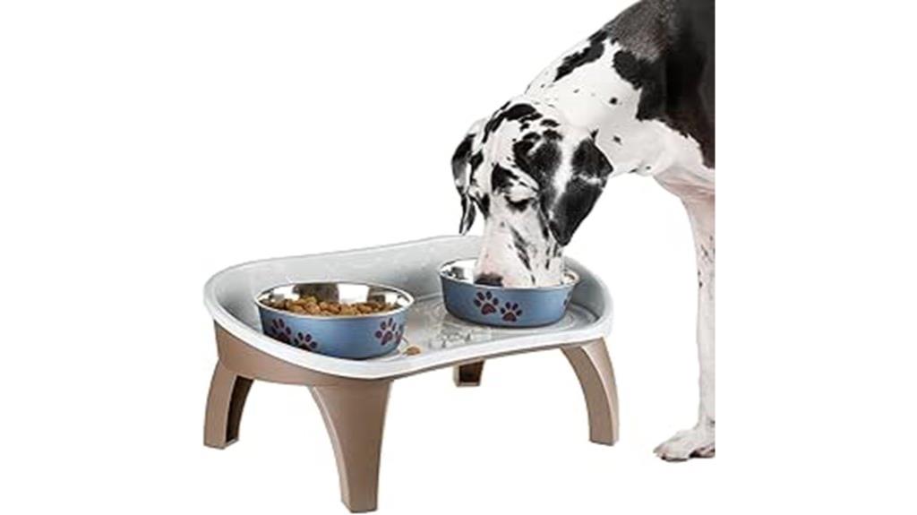 elevated splash guard tray