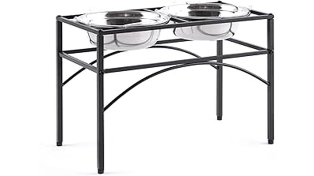 elevated stainless steel bowls