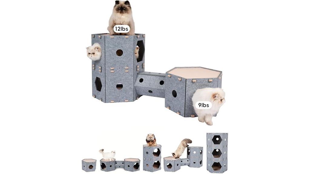 expandable felt cat castle