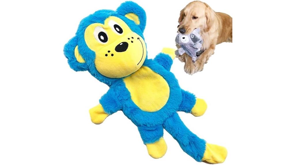 five plush dog toys