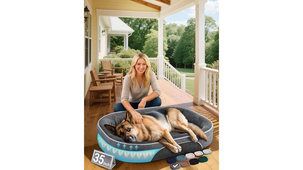 gray 35 inch dog couch