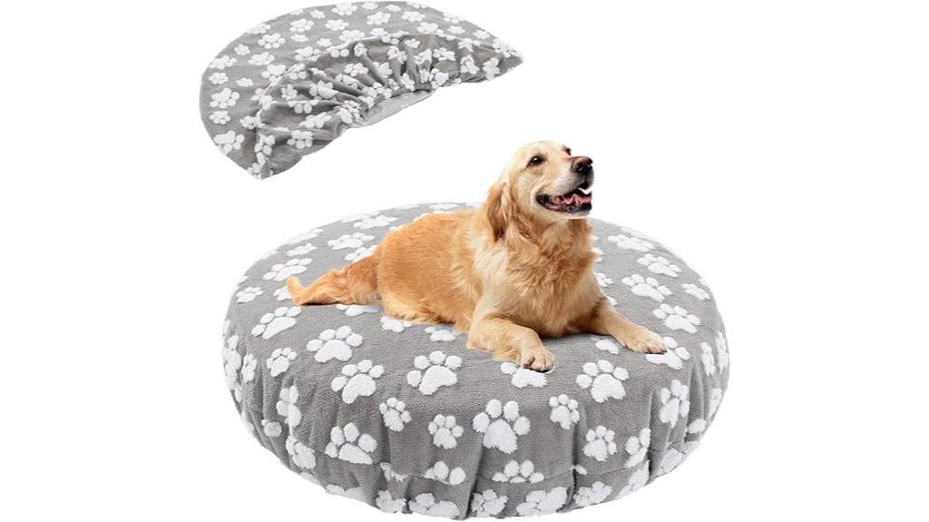 gray washable dog bed