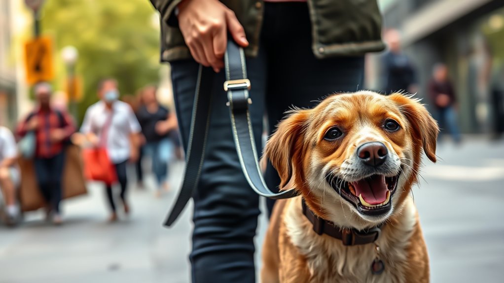 handle placement leash length