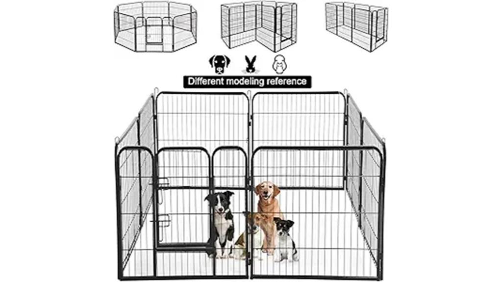 large 8 panel dog fence