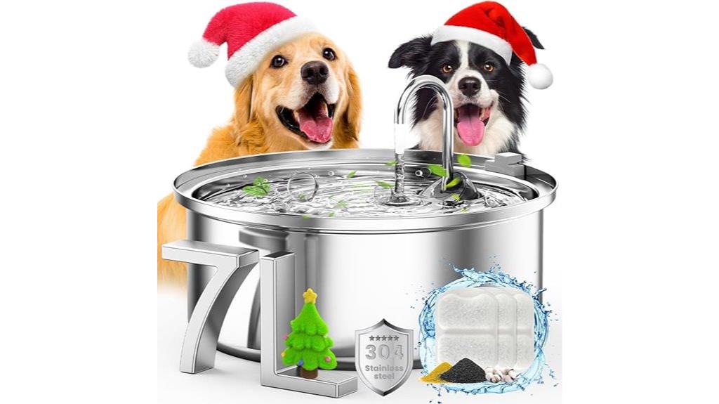 large capacity dog fountain