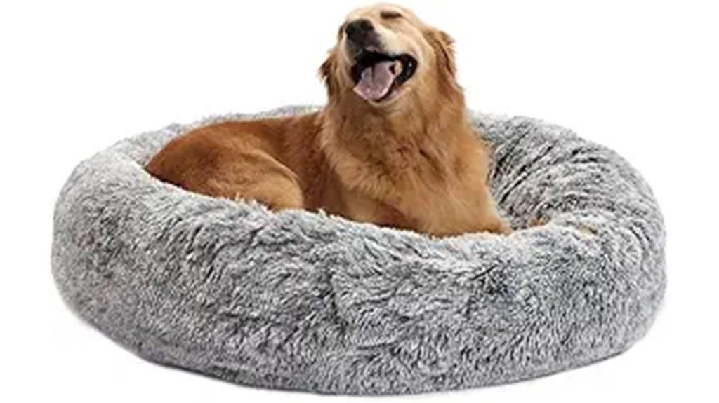 large dark grey donut