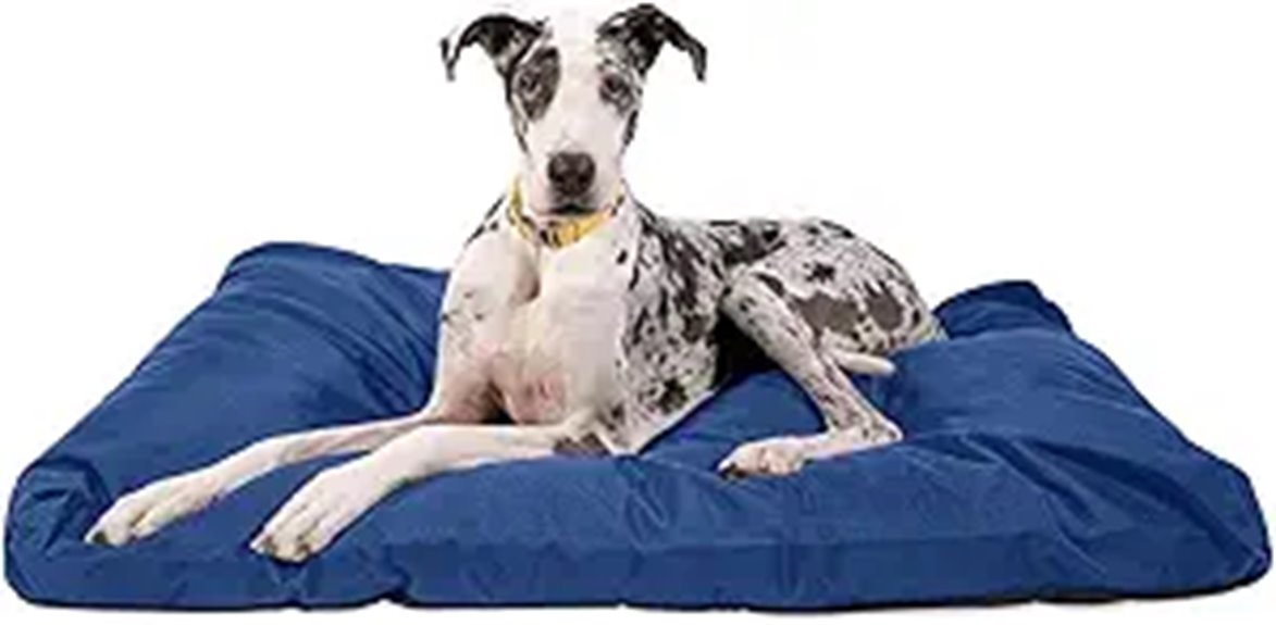 large dog bed with cover