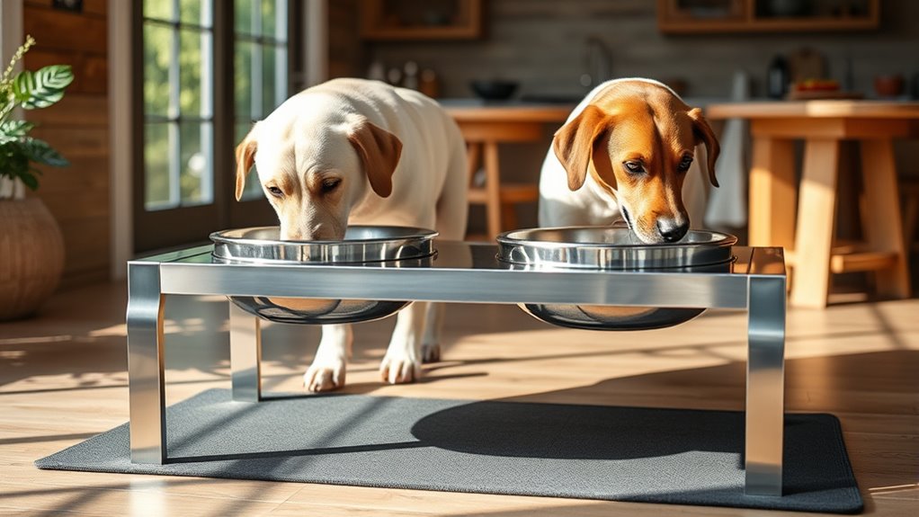 large dog feeding stations