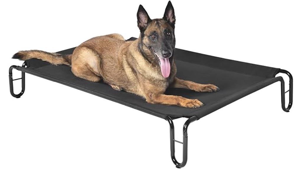 large elevated outdoor dog bed