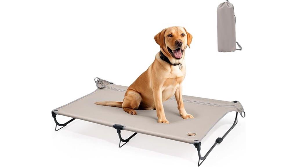large foldable elevated dog bed