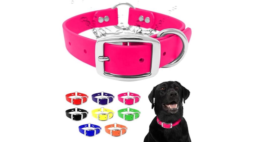 large pink adjustable collar