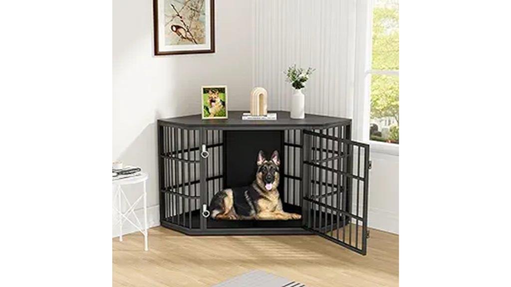 large wooden dog crate
