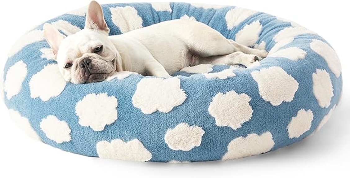 medium donut dog bed